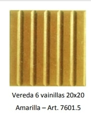 Piso De Cemento Lanik 20X20 C/6 Vainillas Amarilla 7601.5