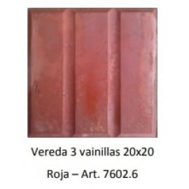 Piso De Cemento Lanik 20X20 C/3 Vainillas Rojas 7602.6