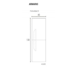 Armario Schneider 40 X138X31 Blanco Text Ar40Aq