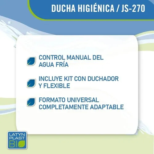 Duchador Bidet Matic Manual Flexible Soporte Latyn Js - 270C
