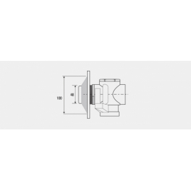 Griferia Valvula Descarga Simple P/Inod Hidromet Cr 940