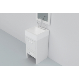 Mueble Campi Tommy 41 Blanco Con Mesada 1 Ag To41C/Lm