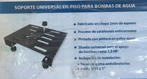 Kit Mensula Soporte Universal Piso Para Bombas De Agua