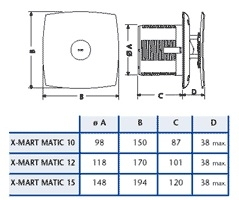 Extractor De Aire Cata Xmart 10 Matic Std Acero Inox 2782