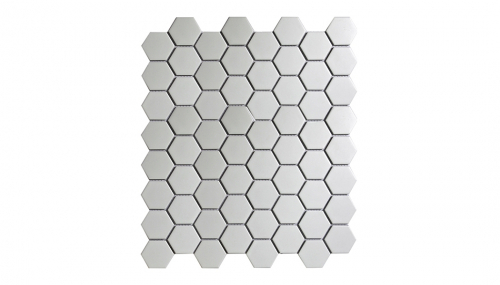 Mosaico Cerámica Esmaltada Piu 26X30 Hexa Blanco