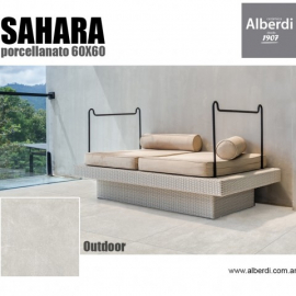 Porcelanato Alberdi 60X60 Sahara Gris Sin Rectificar