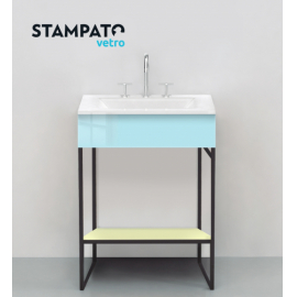 Vanitory Stampato Industrial Pastel Con Bacha 3 Ag