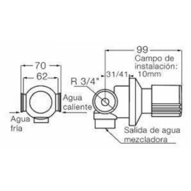 Griferia Baño Fv Pressmatic Mod. 341 Cr Mezcladora De Pared