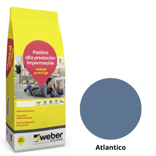 Weber Pastina Prestige Color Atlantico 2Kg - Rendimiento 8 M2