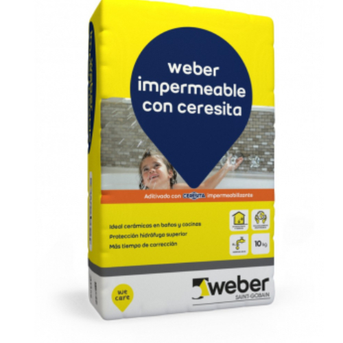 Adhesivo Impermeable Weber X 5 Kg - Con Ceresita